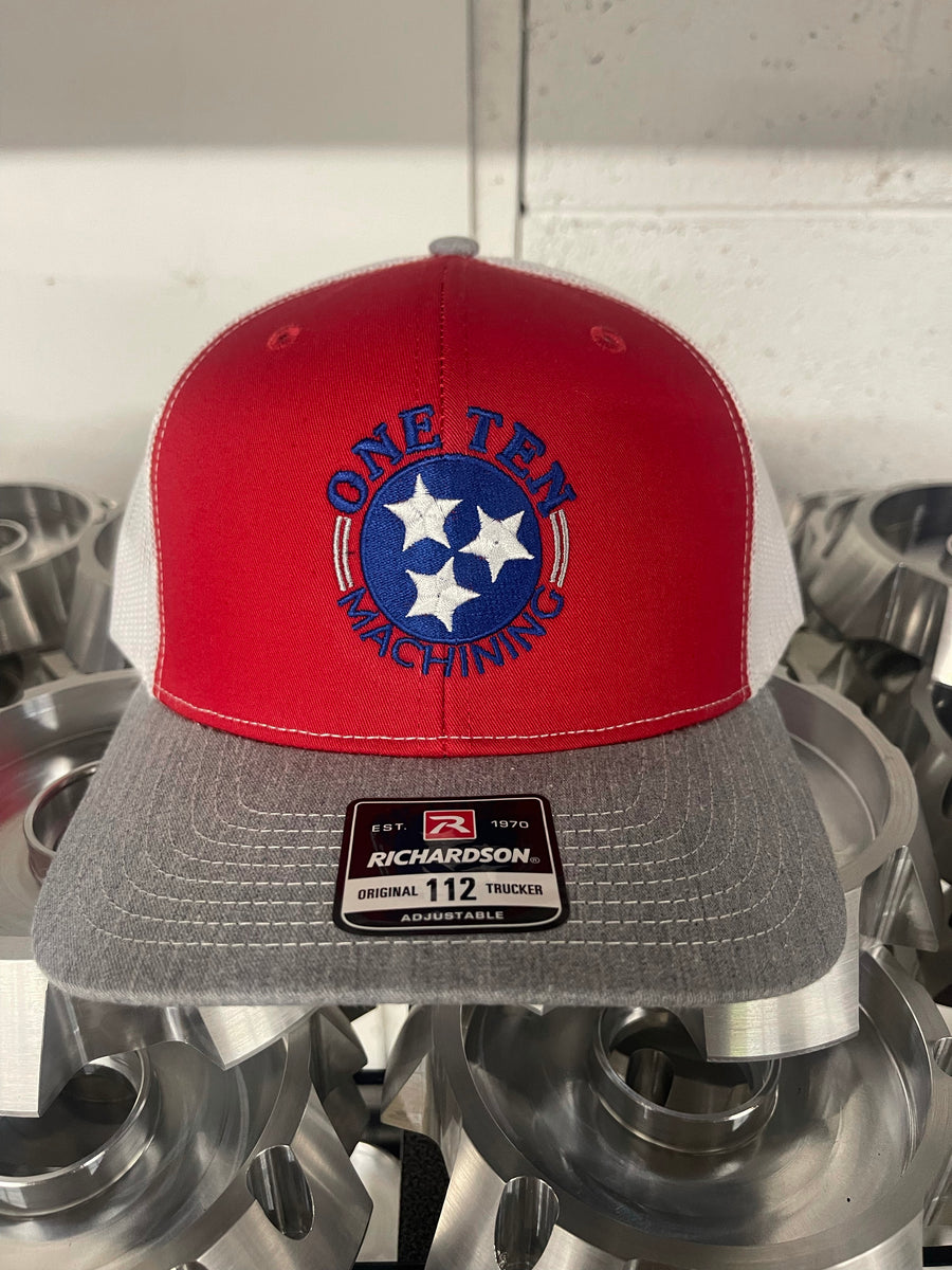 One Ten Machining Richardson Trucker Hat - Grey/Blue